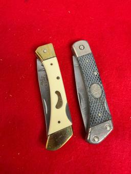 2x Frontier Folding Pocket Knives - The All Americans & Kentucky - Blades are 3" long - See pics