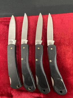 4x Case Folding Knives, plastic handled knives, models 3x 059L, 1x 225L, stainless blades