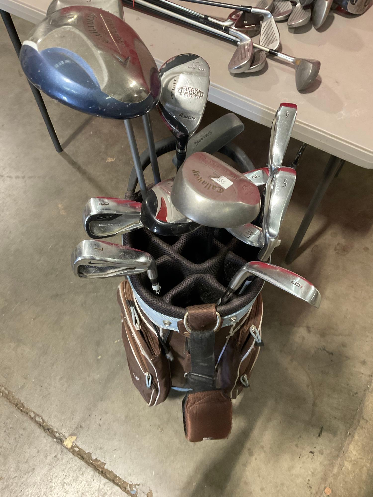 Adam's Golf Bag & Collection of 29 Assorted Clubs + Auction Information