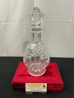 Vintage Waterford Lismore Crystal Decanter Brandy Whiskey w/ Stopper