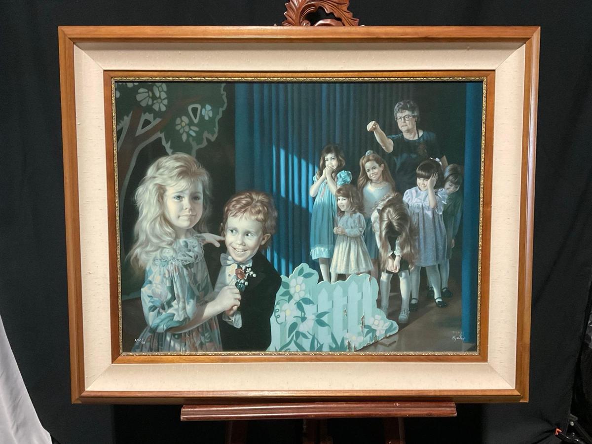 Framed Bob Byerley Canvas Transfer, Artist Proof Signed & #d 17/50 titled Dance Recital w/ COL&A