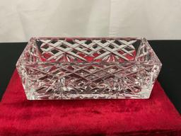 Pair of Waterford Crystal Pieces, Tall Bud Vase & Rectangular Box