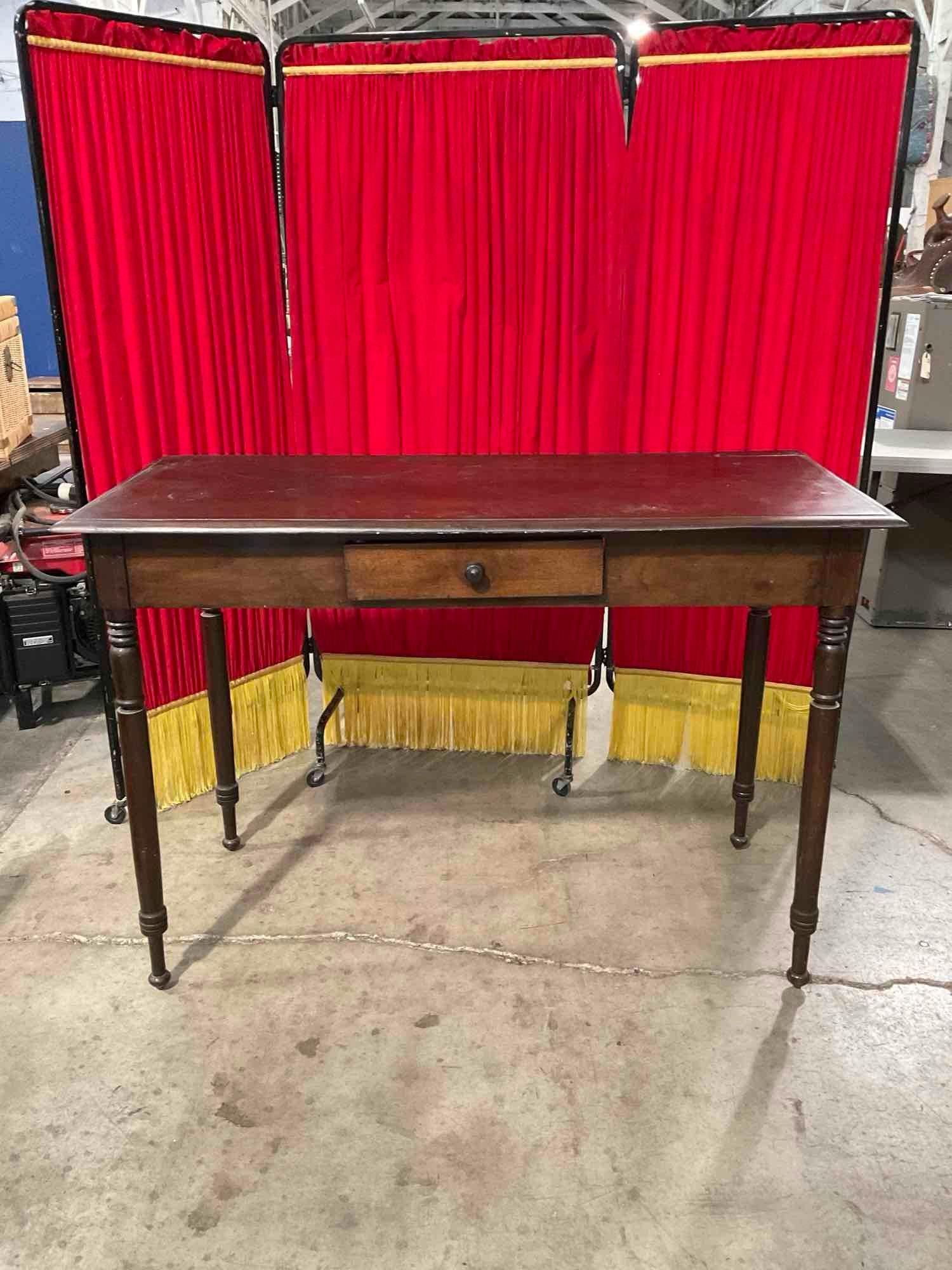 Antique Wooden Hallway Side Table w/ Drawer. Measures 52" x 36" See pics.