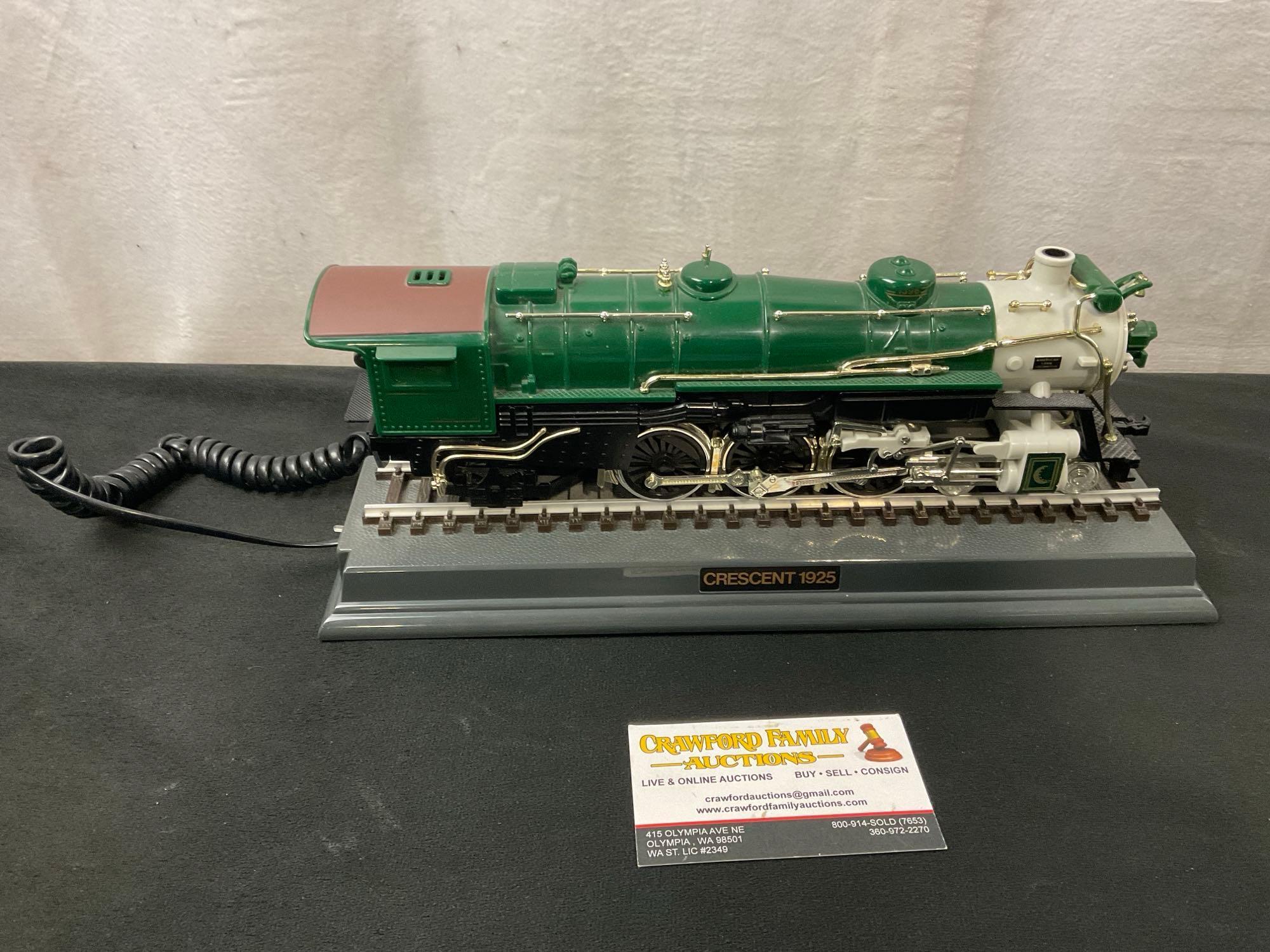 Telemania Figural Locomotive Train Phone, Railroad Engine on Track