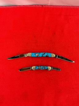 2 pcs Rough Rider Arrow Head Pocket Knives Designed by Brian Yellowhorse. RR790 & RR792. NIB. See