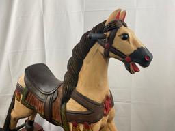 Carved Wooden Brightly Handpainted Rocking Horse