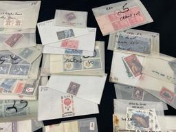 Collection of Stamps, nice variety US & Intl Stamps in Envelopes & small album of individual stamps