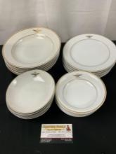 N.A.S. Cubi Point Officer Club China 24 pcs, Bowls & Plates by Noritake & Royal