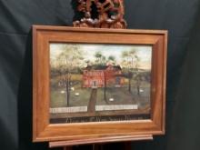 Framed Print of a 18th Century piece by Ohio Painter EFG Elizabeth F. Gilkey