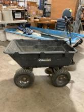 Gorilla Carts 4 Wheel Pull Cart w/ Wheelbarrow style basin - See pics