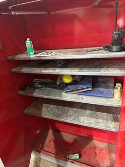 Metal Cabinet & Contents