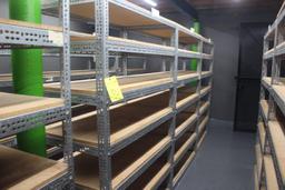 (3) 2 x 4 x 6' Steel/Wood Shelving Units