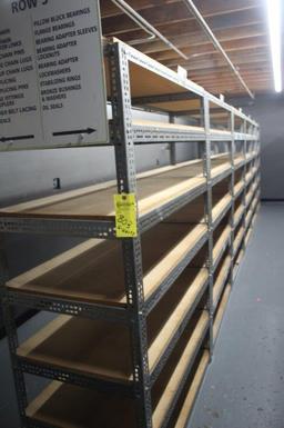 (6) 2 x 4 x 6' Steel/Wood Shelving Units