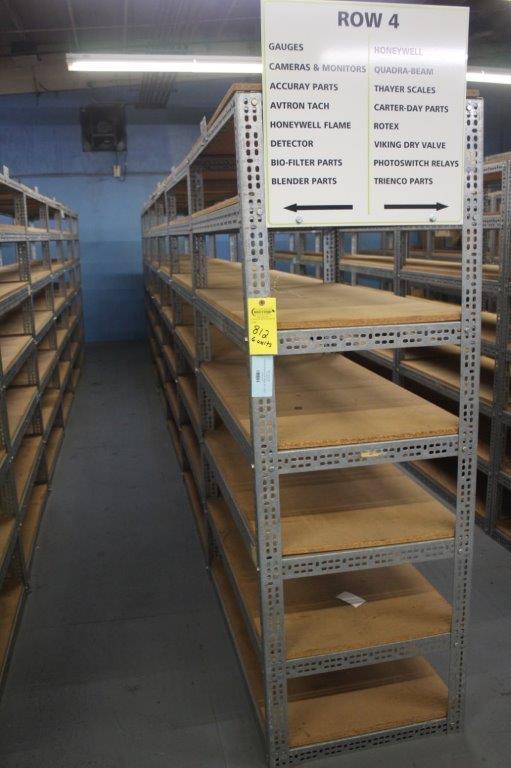 (6) 2 x 4 x 6' Steel/Wood Shelving Units