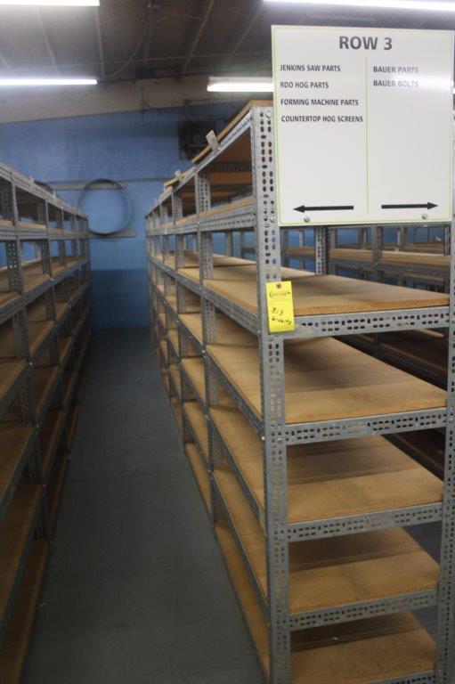 (6) 2 x 4 x 6' Steel/Wood Shelving Units