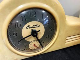 Cadillac Mantle Clock - Bakelite Case, 13½"x2"x5", Bad Cord