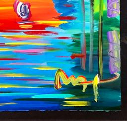 Peter Max Acrylic On Paper - Better World Ver. II: #76, 2002, W/ Certificat