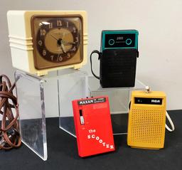Clock Radio;     3 Transistor Radios