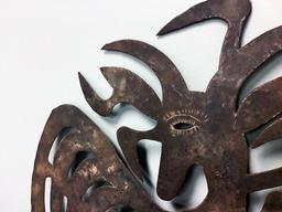 Janvier Louis-Juste Metal Sculpture - Haitian Folk Art, 1900s, 24"x24"