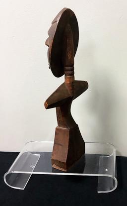 Carved Wood African Fertility Statue - 14½"