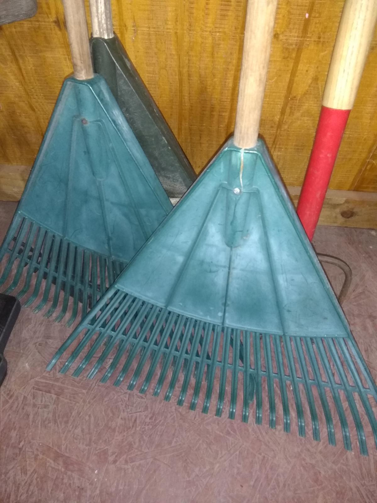 Assorted Yard Tools - Rakes & Pitchfork