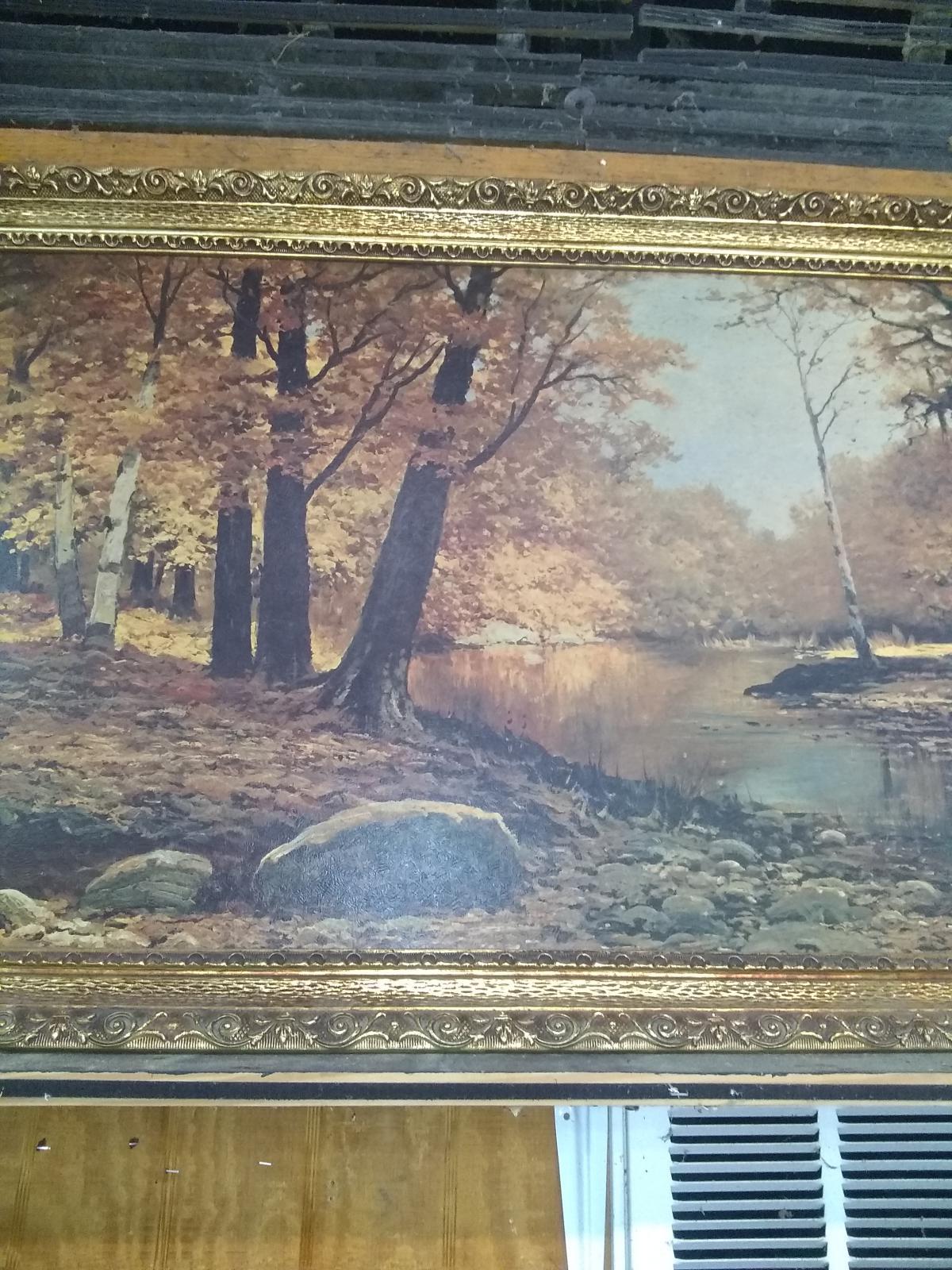 Framed Print on Board-Peaceful Stream by Robert Wood 2005