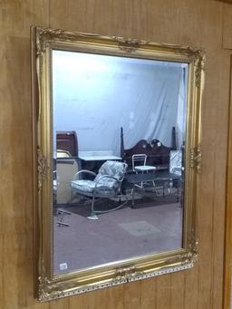 Gold Tone Framed Mantel Mirror