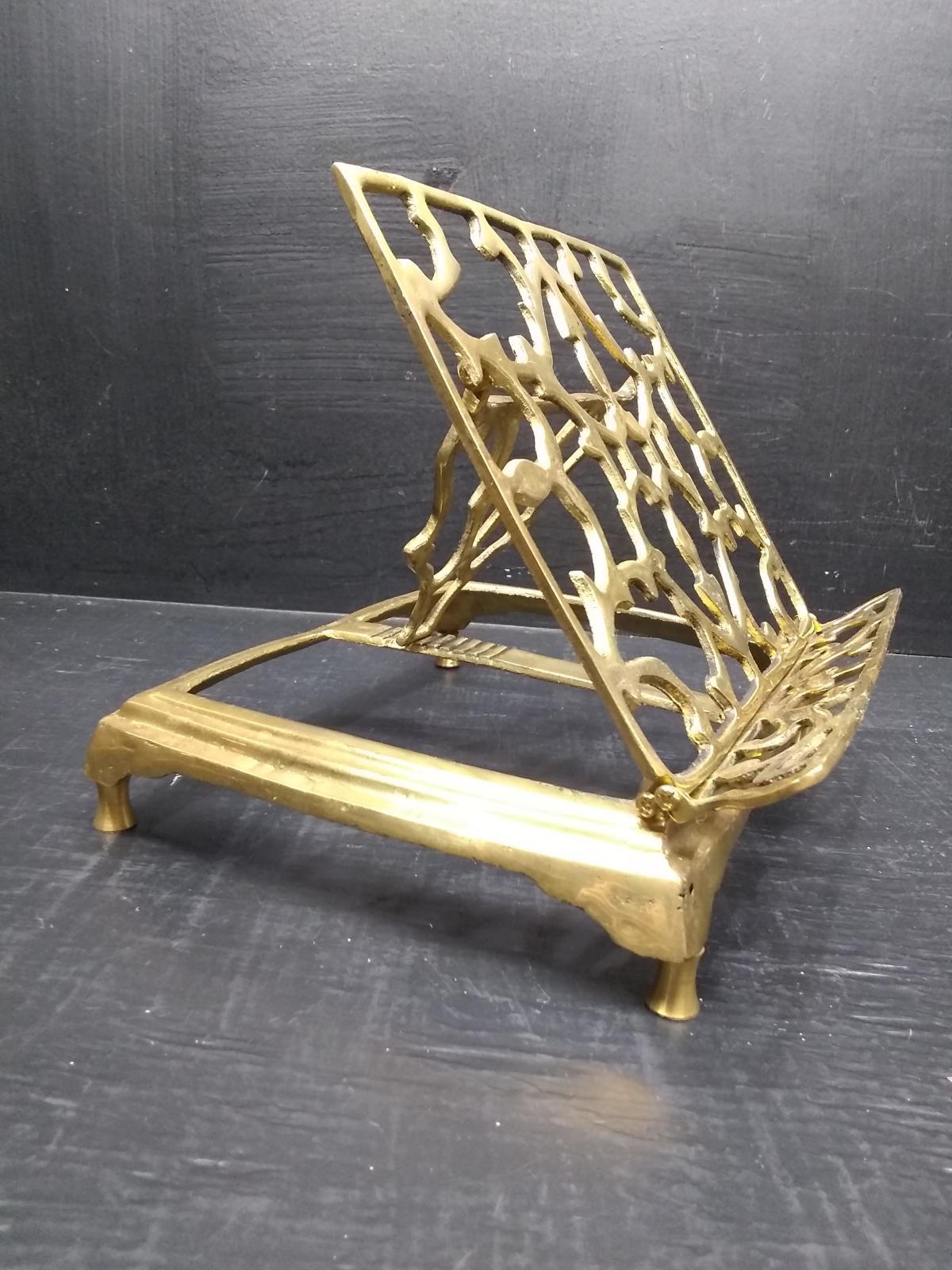 Vintage Brass Book Stand