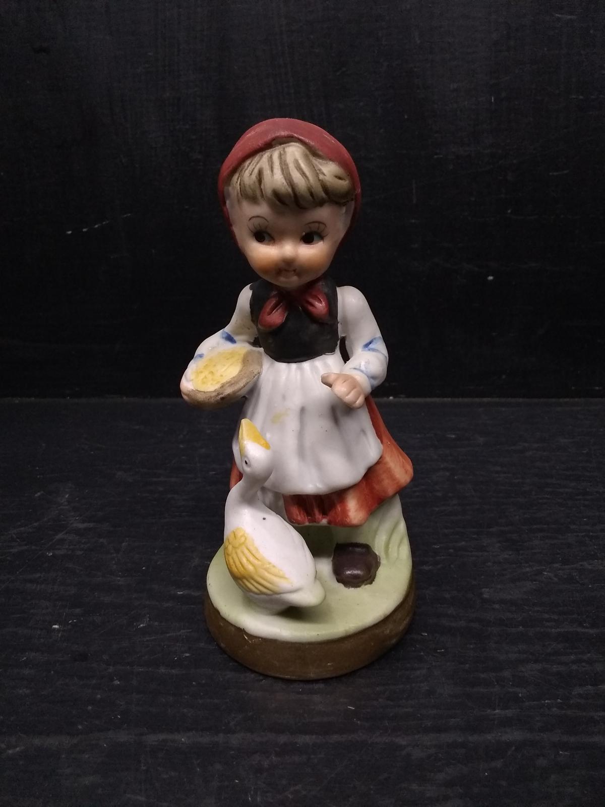 Hummel Style Figurine-Girl with Duck