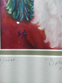 Framed & Matted Oil on Canvas-Santa with Dove by Harriet Page 8/25
