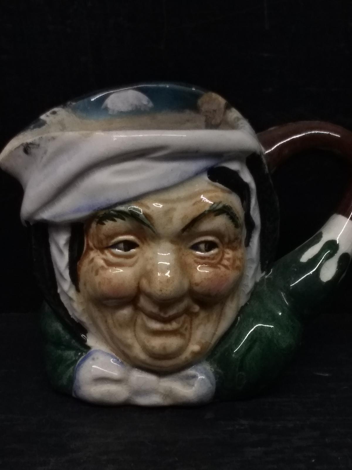 Unmarked Toby Mug Creamer-Old Lady