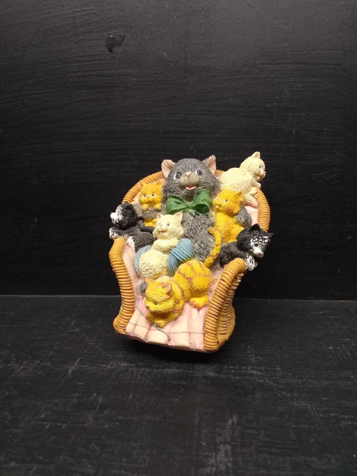 Novelty Cats in Chair Music Box