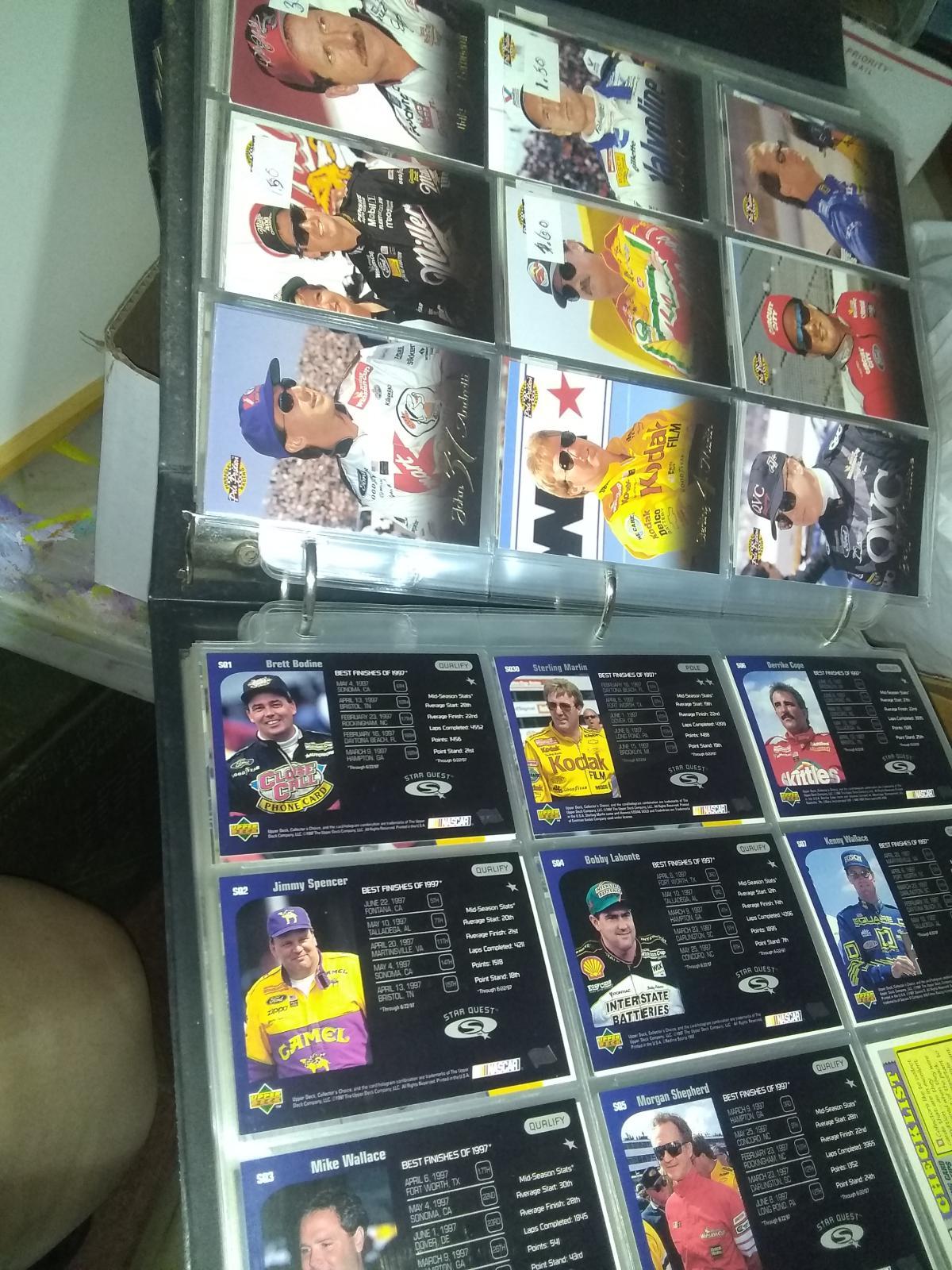 BL-Binders with Nascar Trading Cards