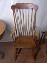 Antique Spindle Back Boston Rocker