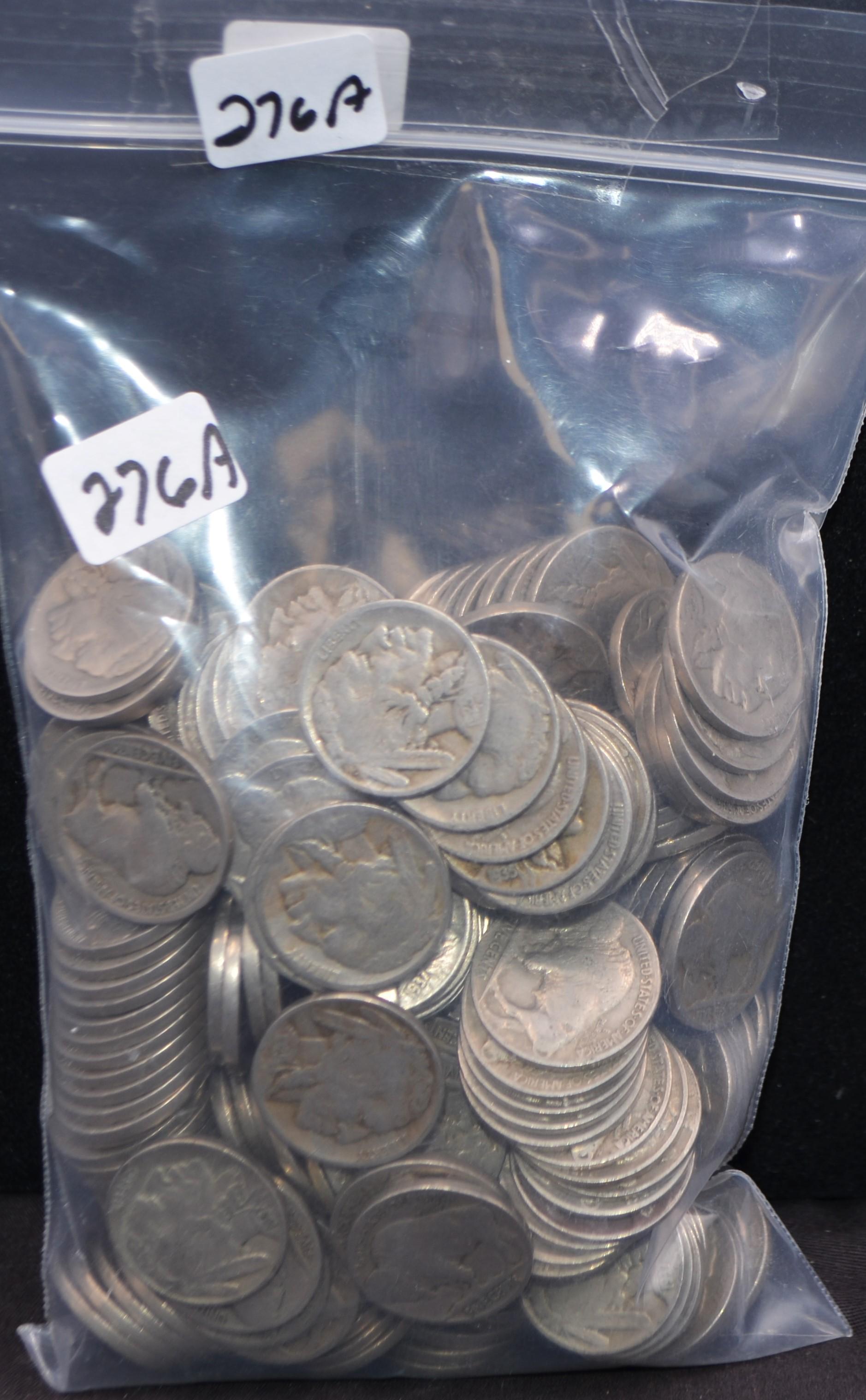 223 MIXED DATES & MINTS BUFFALO NICKELS