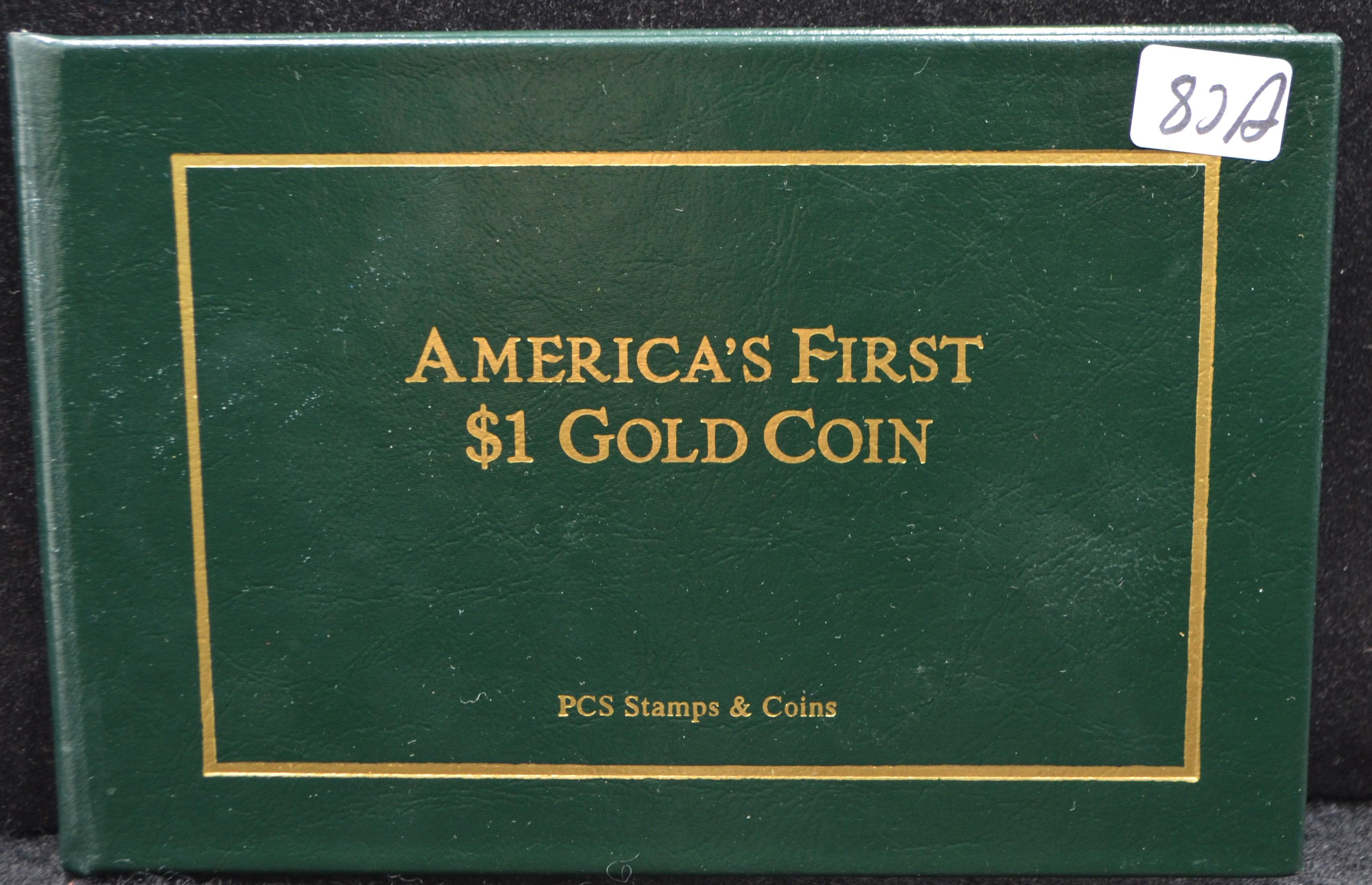 1852 $1 LIBERTY HEAD GOLD COIN