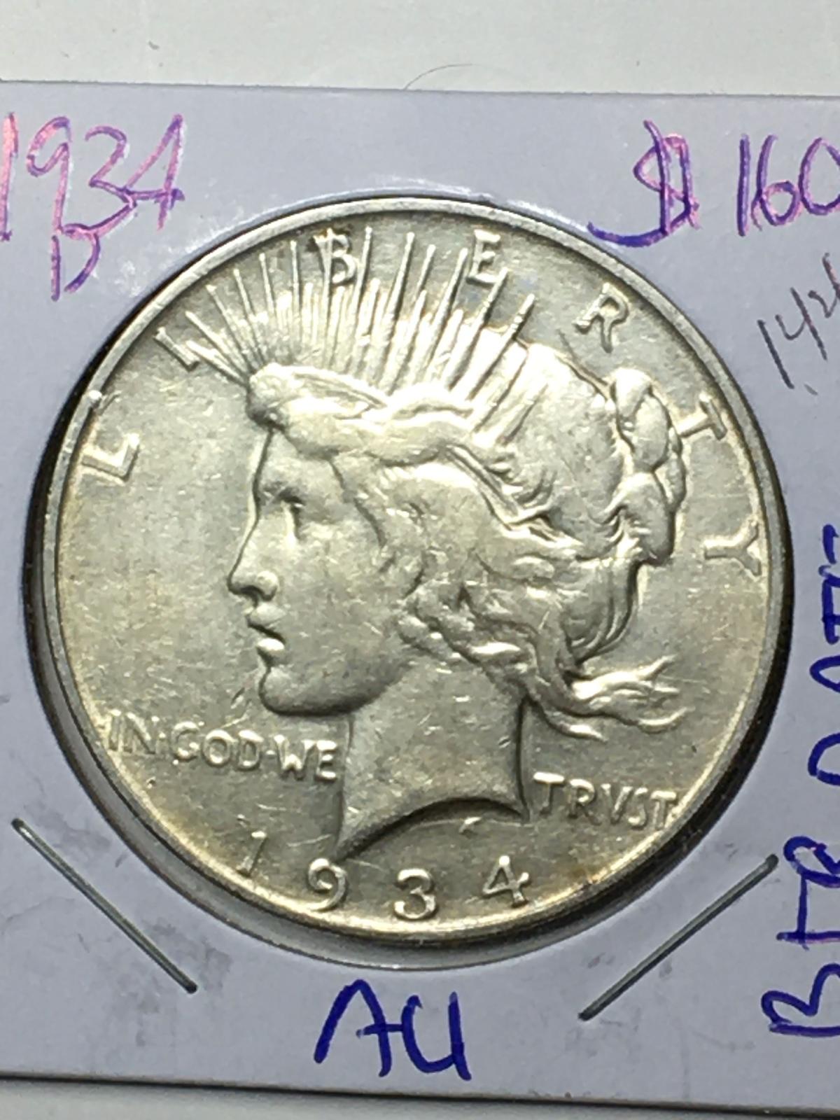 1934 D Peace Dollar