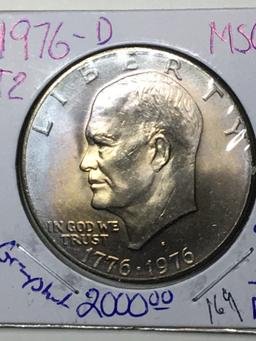 1776 - 1976 D Eisenhower Dollar Type 2