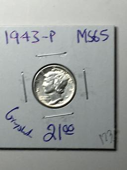 1943 P Mercury Dime