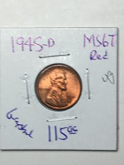 1945 D Lincoln Wheat Cent