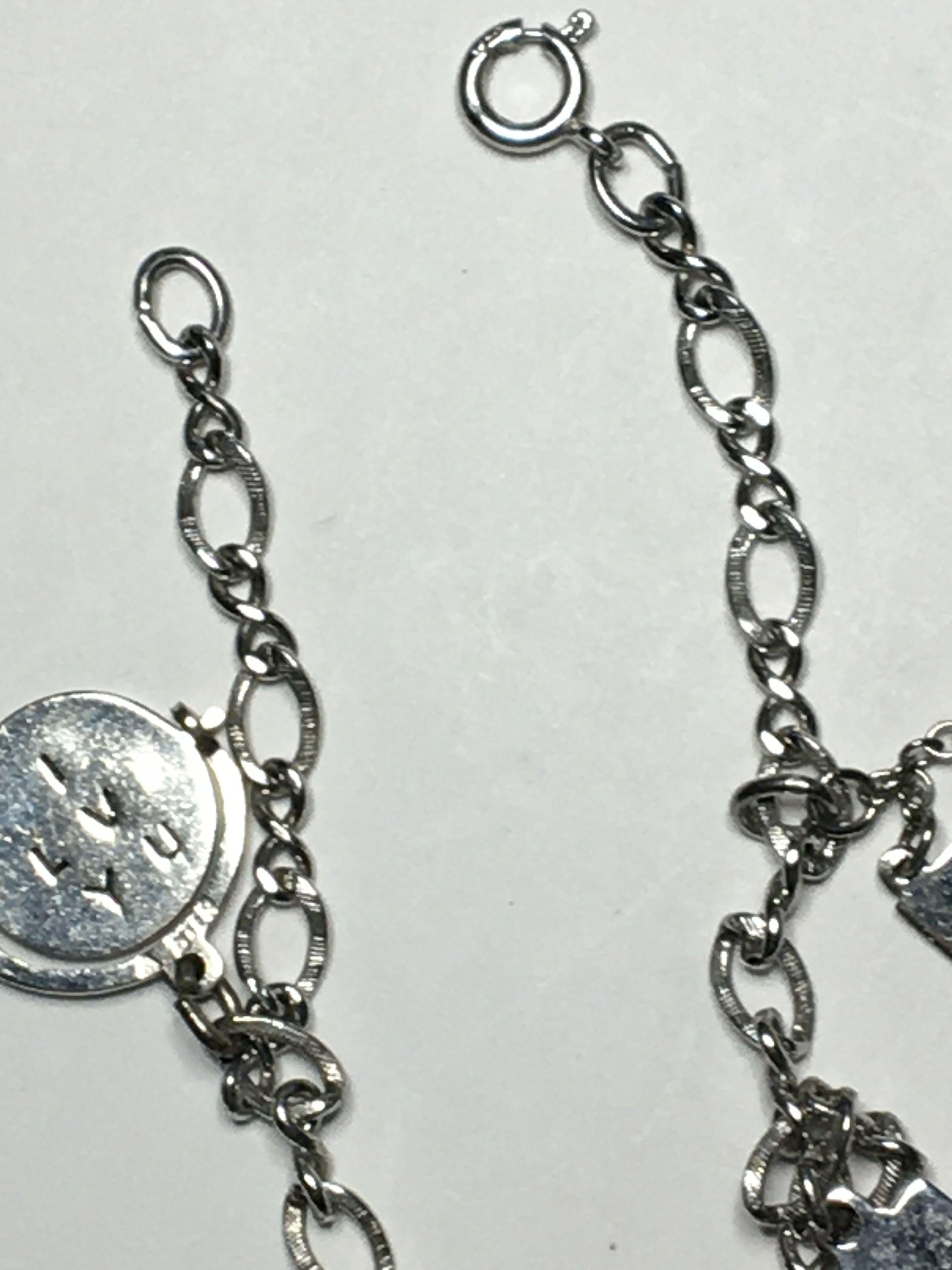 .925 Sterling Silver Charm Bracelet Texas