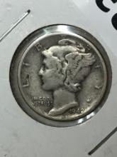 1942 P Silver Mercury Dime 