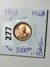 1953 P Lincoln Wheat Cent Coin 