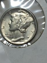 1943 P Silver Mercury Dime 