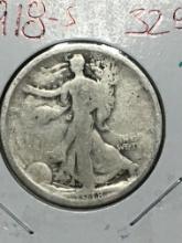 1918 S Walking Liberty Half Dollar