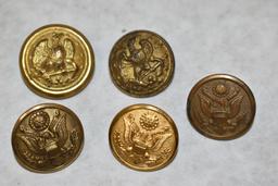 USA.  Nine Eagle Shield Uniform Buttons