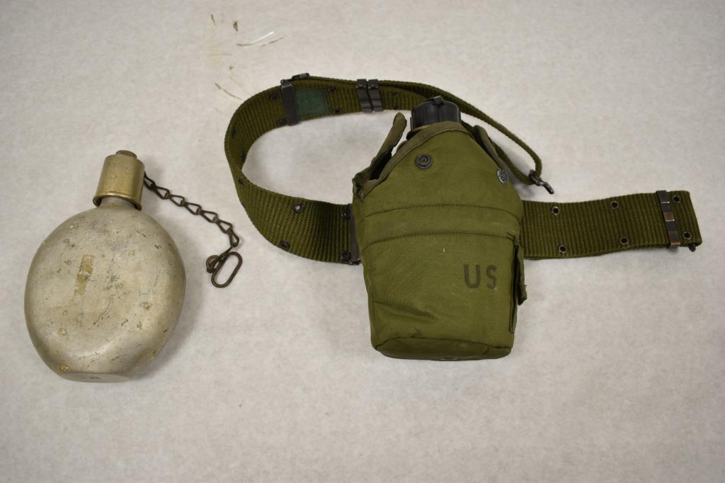 USA. Two Military Canteens & Belt