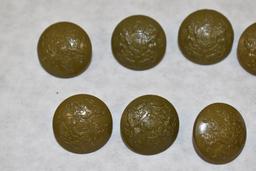 British. WWI Twelve Military Uniform Buttons