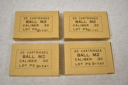 Ammo. 30 Cal Ball 80 Rds