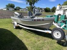 1986 Alumacraft Boat & Trailer